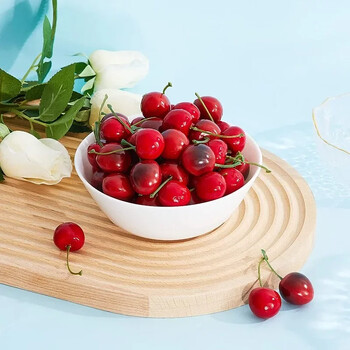 30Pcs Simulation Cherry Fake Cherry Ornament Craft Model τεχνητών φρούτων Food Photography Props Διακόσμηση σπιτιού Διακόσμηση σπιτιού