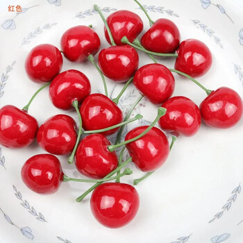 30Pcs Simulation Cherry Fake Cherry Ornament Craft Model τεχνητών φρούτων Food Photography Props Διακόσμηση σπιτιού Διακόσμηση σπιτιού