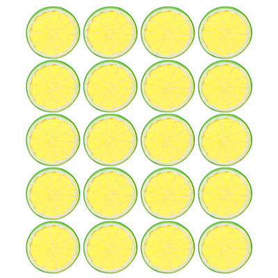 20 db citrom szelet utánzat műanyag hamis szelet szimuláció citromdísz felfújható dekorok lime citrom