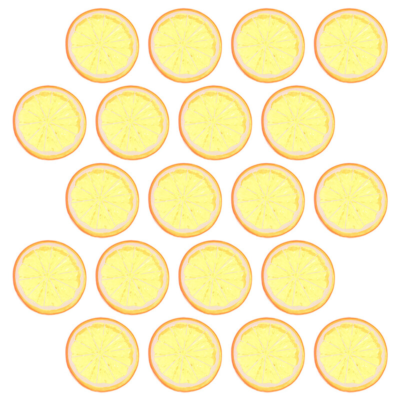 20 db citrom szelet utánzat műanyag hamis szelet szimuláció citromdísz felfújható dekorok lime citrom