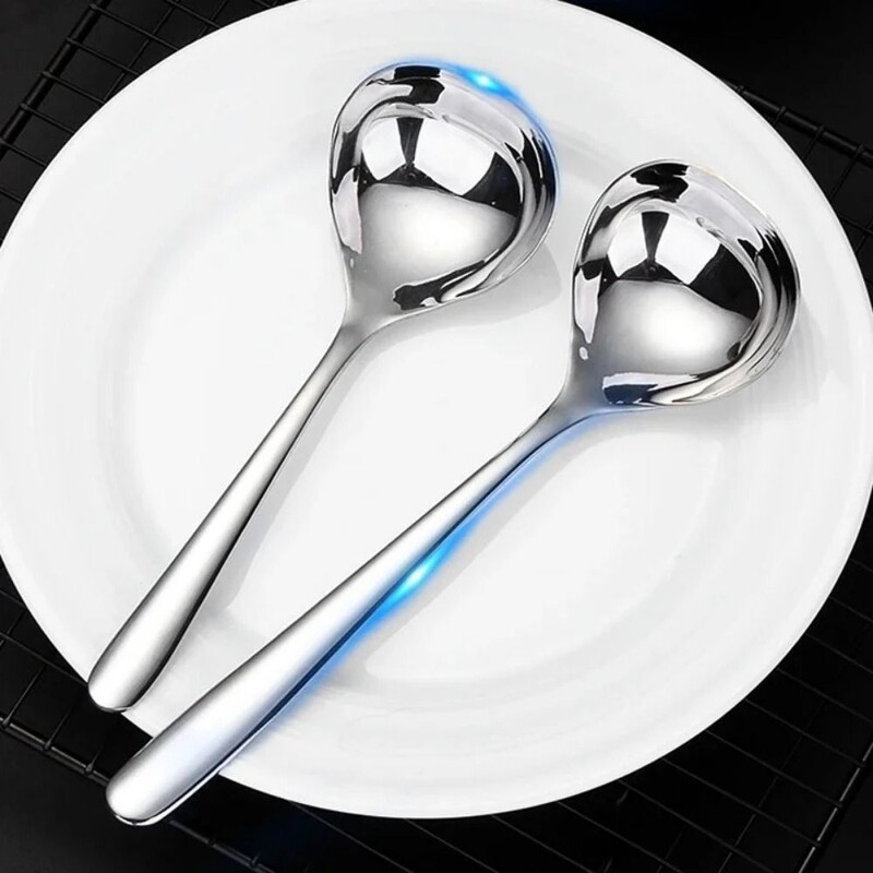 304 Nerūdijančio plieno šaukštas storas ilgas kotas sriubos šaukštas karštam puodui Kaušeliai kiaurasamtis Namų virtuvės stalo reikmenys maisto gaminimo reikmenys