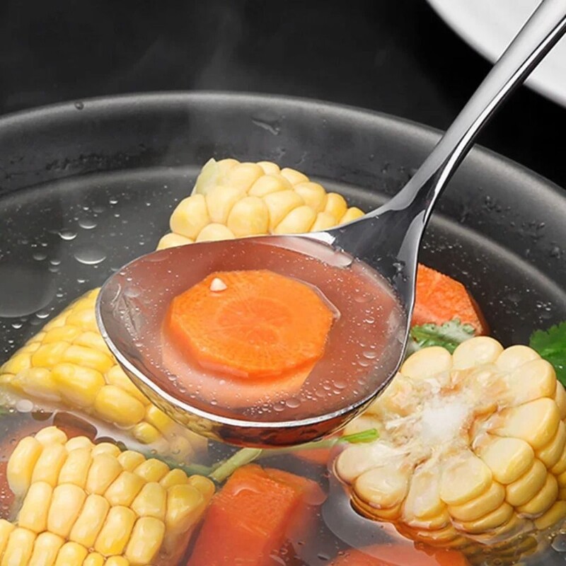 304 Nerūdijančio plieno šaukštas storas ilgas kotas sriubos šaukštas karštam puodui Kaušeliai kiaurasamtis Namų virtuvės stalo reikmenys maisto gaminimo reikmenys