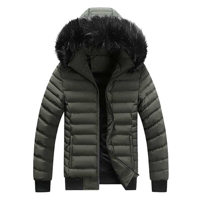 Parka Winter New Férfi Kiváló minőségű Push Vastag Gyűjtő hő Melegen tartó Szélálló kapucnis pamut dzsekik Levehető kalap Férfi