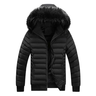 Parka Winter New Férfi Kiváló minőségű Push Vastag Gyűjtő hő Melegen tartó Szélálló kapucnis pamut dzsekik Levehető kalap Férfi