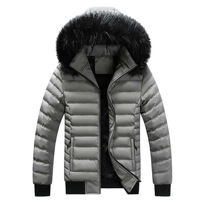 Parka Winter New Férfi Kiváló minőségű Push Vastag Gyűjtő hő Melegen tartó Szélálló kapucnis pamut dzsekik Levehető kalap Férfi
