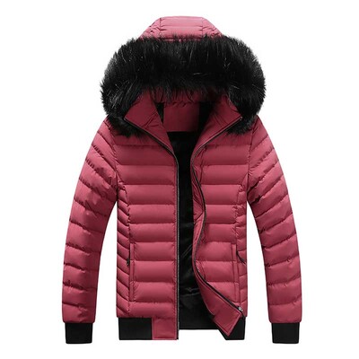 Parka Winter New Férfi Kiváló minőségű Push Vastag Gyűjtő hő Melegen tartó Szélálló kapucnis pamut dzsekik Levehető kalap Férfi