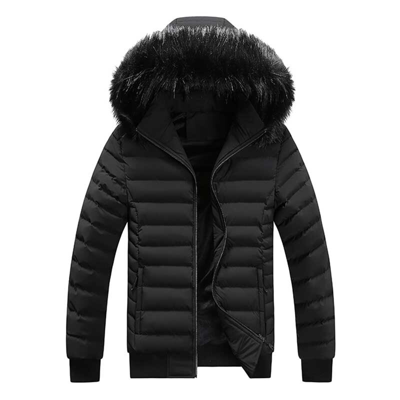 Parka Winter New Férfi Kiváló minőségű Push Vastag Gyűjtő hő Melegen tartó Szélálló kapucnis pamut dzsekik Levehető kalap Férfi
