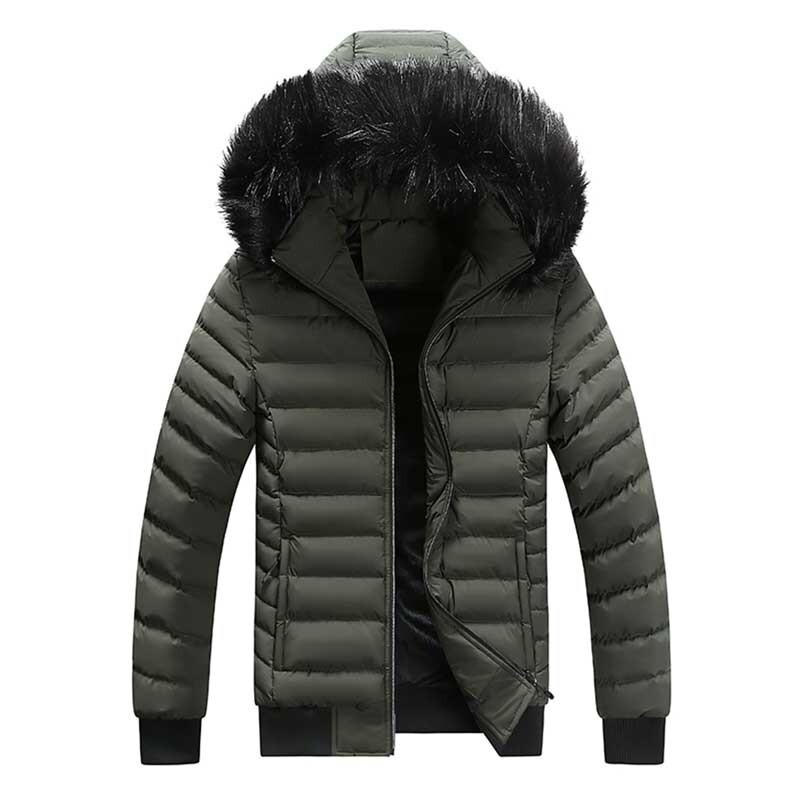 Parka Winter New Férfi Kiváló minőségű Push Vastag Gyűjtő hő Melegen tartó Szélálló kapucnis pamut dzsekik Levehető kalap Férfi