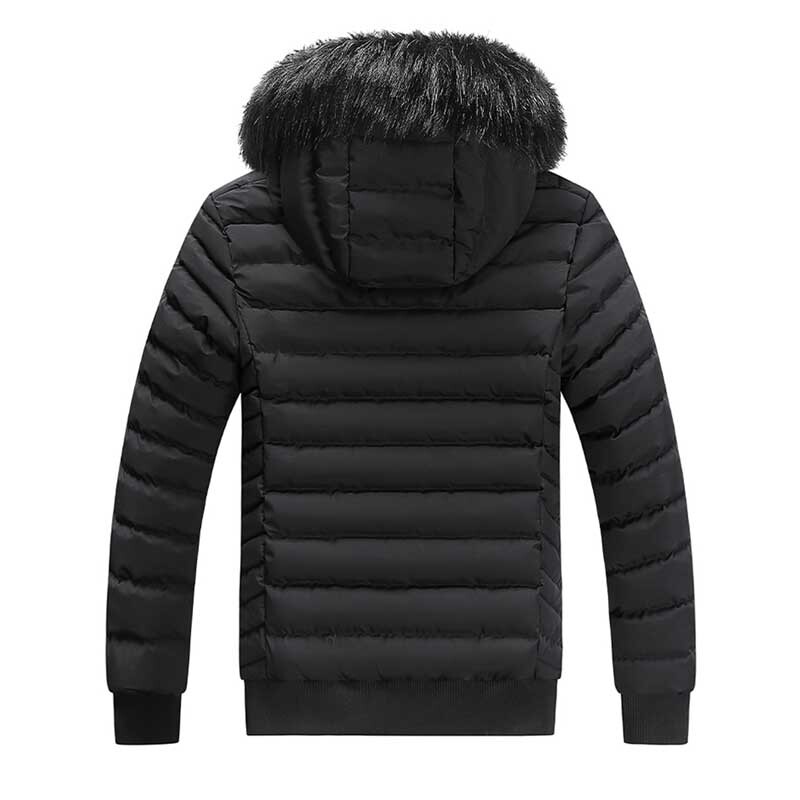 Parka Winter New Férfi Kiváló minőségű Push Vastag Gyűjtő hő Melegen tartó Szélálló kapucnis pamut dzsekik Levehető kalap Férfi