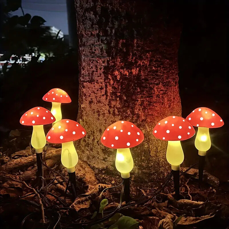 20/12/8LEDS Solar Panel Mushroom Fairy Light Διακόσμηση εξωτερικού χώρου κήπου Αδιάβροχη αυλή με φωτιστικό για Χριστουγεννιάτικη διακόσμηση γάμου