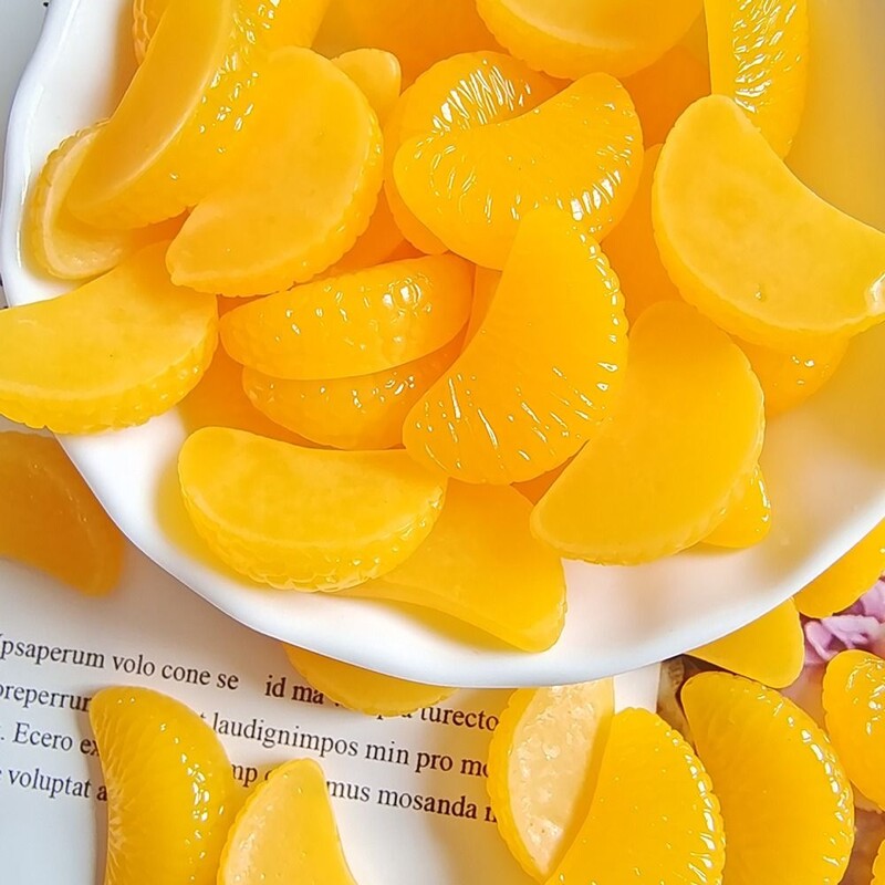 Lakásdekoráció Esküvői dekoráció Élethű dekoratív gyanta szimuláció hamis narancsszeletek műgyümölcs lakberendezés