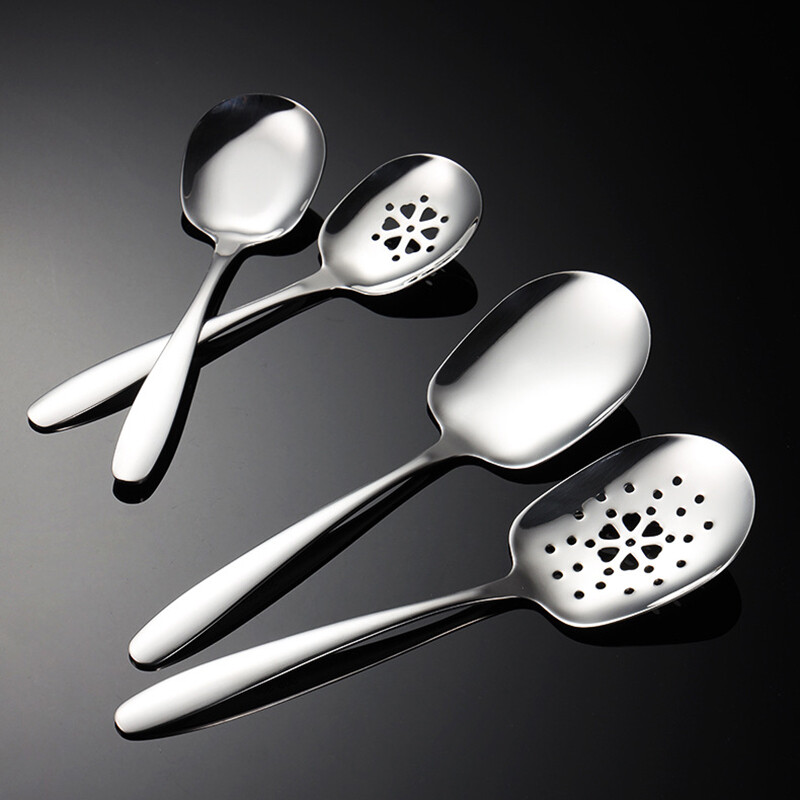 Nerūdijančio plieno didelis serviravimo šaukštas Namų vakarėliui banketui stalo reikmenys suaugusiems maitinimas švediškas stalas ryžiai mentele Vakarienės virtuvės reikmenys