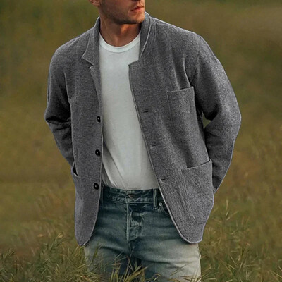 2024 Jachetă pentru bărbați Jachete solide Jachetă pentru bărbați Costum slim fit ocazional Jachetă de designer Moda Streetwear Îmbrăcăminte de exterior Îmbrăcăminte pentru bărbați