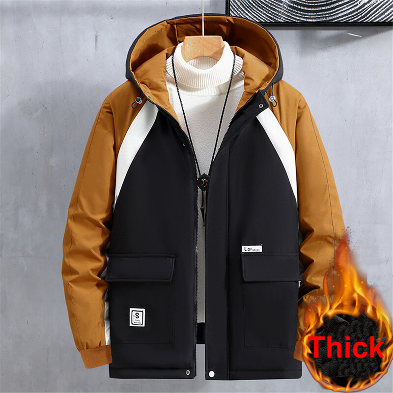 Zimske parke Muške debele jakne od flisa Kaputi Plus veličina 10XL 11XL Modne ležerne patchwork parke Muške velike veličine 11XL Gornja odjeća
