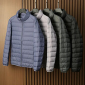 Svestrani lagani pamučni kaput sa samostojećim ovratnikom za muškarce tople jednobojne jednostavne modne ležerne jakne jesen/zima