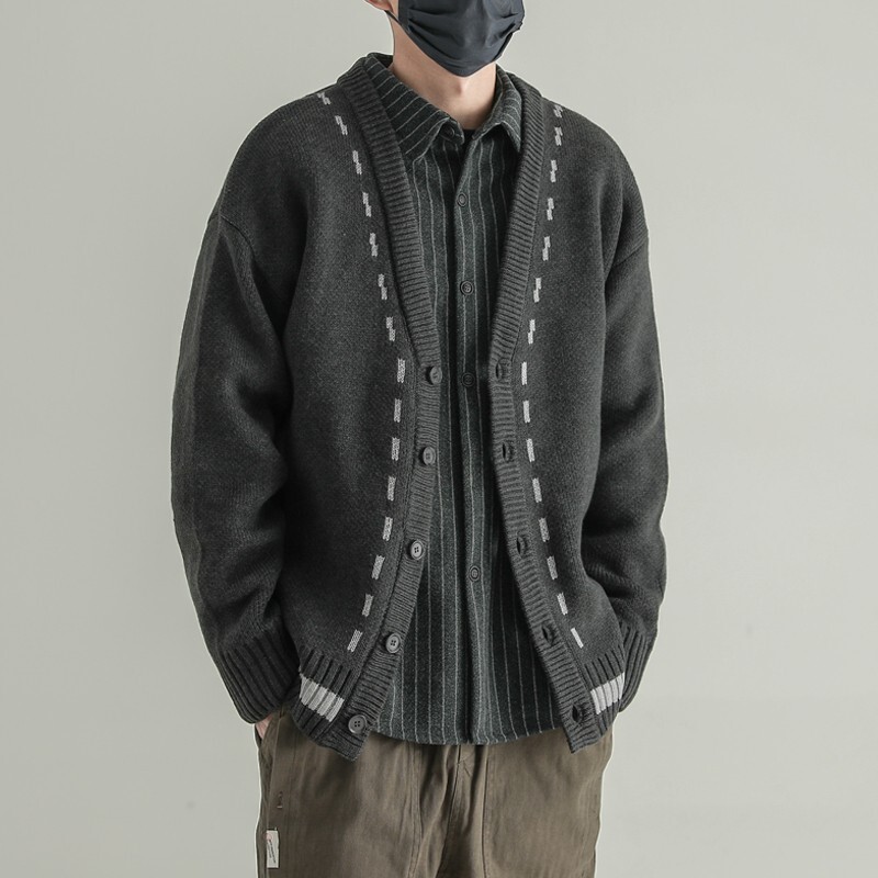 Vīriešu jaka Rudens Vispārīgi šiki, ar garām piedurknēm korejiešu stila Harajuku brīvi Populāra temperamenta vīriešu džemperi Ikdienas jaunums