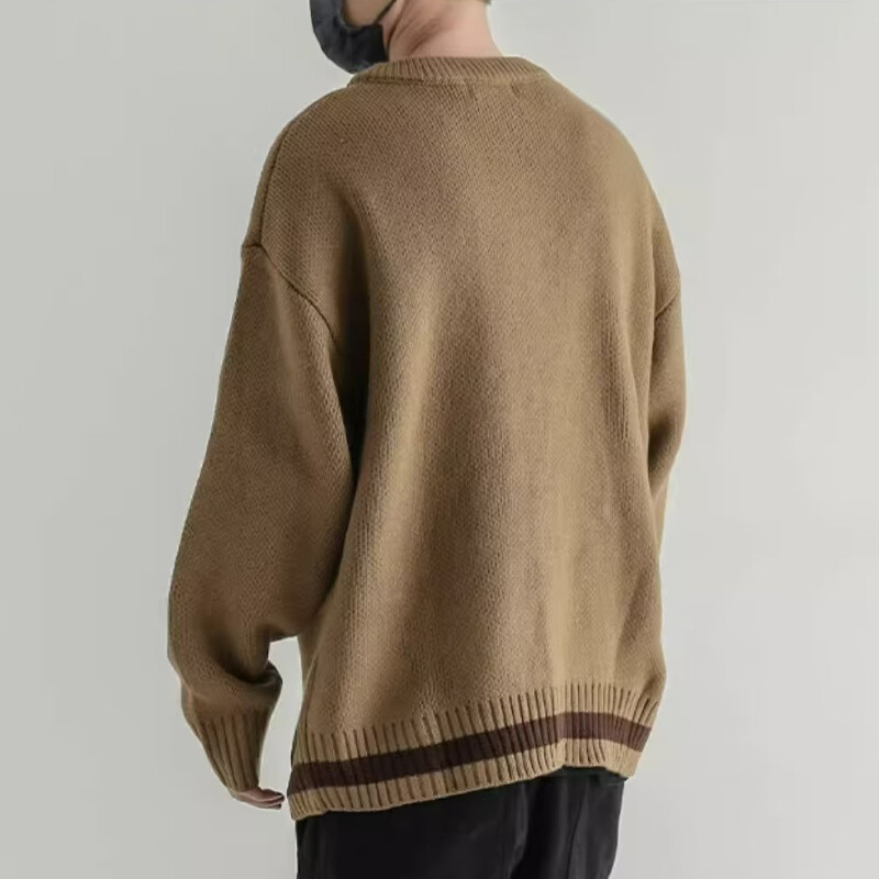 Vīriešu jaka Rudens Vispārīgi šiki, ar garām piedurknēm korejiešu stila Harajuku brīvi Populāra temperamenta vīriešu džemperi Ikdienas jaunums