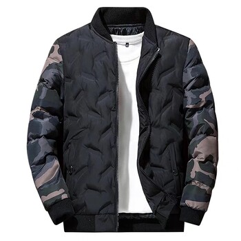 Bomber Jacket Ανδρικό Καμουφλάζ Tactical Coat Ανδρικό Winter Warm Thick Πανωφόρι Μοτοσικλέτας Aviator Ανδρικό Plus μέγεθος 4XL