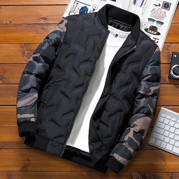 Bomber Jacket Ανδρικό Καμουφλάζ Tactical Coat Ανδρικό Winter Warm Thick Πανωφόρι Μοτοσικλέτας Aviator Ανδρικό Plus μέγεθος 4XL