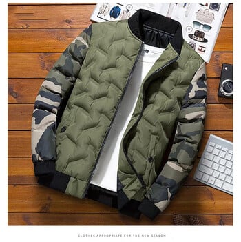 Bomber Jacket Ανδρικό Καμουφλάζ Tactical Coat Ανδρικό Winter Warm Thick Πανωφόρι Μοτοσικλέτας Aviator Ανδρικό Plus μέγεθος 4XL