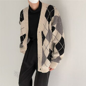 Dark Icon Jakas džemperis Vīriešu Lielizmēra ģeometrisks džemperis vīriešiem Rudens vintage apģērbs Vīriešu džemperi Trikotāžas izstrādājumi