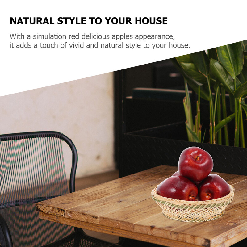 6 bucăți simulare șarpe roșu fructe model spumă mere spume decor de Crăciun centre de piese artificiale recuzită fals