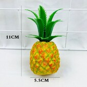 5,5 x 11 cm-es mesterséges ananász szimulált gyümölcs, műanyag foma ananas háztartási bolthoz, barkácsolás, trópusi dekorációs bemutató fényképészeti kellék