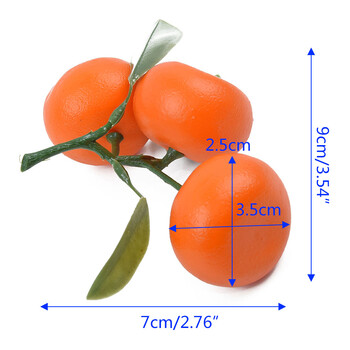 Τεχνητά πορτοκάλια μανταρίνι με φρούτα Κουζίνα ψεύτικα φρούτα Εστιατόριο Εμφάνιση ρεαλιστικών διακοσμητικών σκευών φαγητού για διακόσμηση πάρτι στο σπίτι