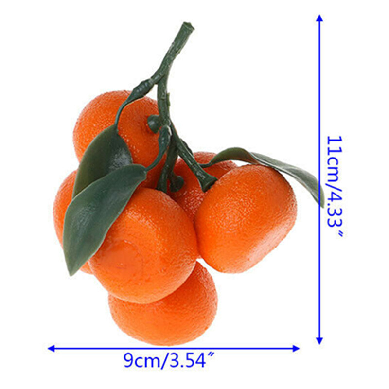 Mesterséges narancs Mandarin Gyümölcs Konyha Hamis gyümölcs étterem Kiállítás Élethű ételdekorációs kellékek otthoni parti dekorációhoz
