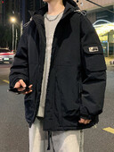 Nove zimske muške parke za 2023. korejske modne vjetrovke s kapuljačom, podstavljeni kaput, muške/ženske uniseks stilske deblje tople jakne