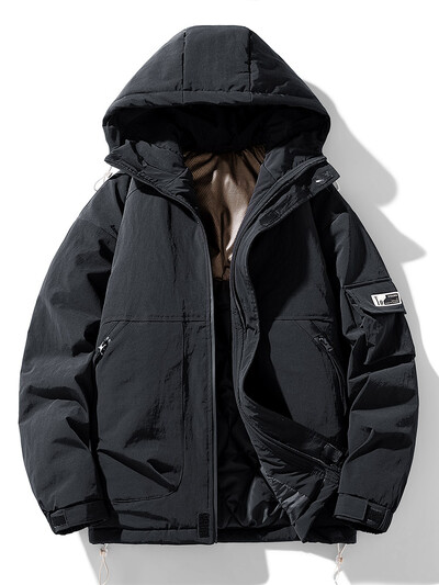 Nove zimske muške parke za 2023. korejske modne vjetrovke s kapuljačom, podstavljeni kaput, muške/ženske uniseks stilske deblje tople jakne