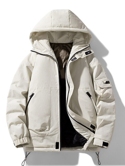 Nove zimske muške parke za 2023. korejske modne vjetrovke s kapuljačom, podstavljeni kaput, muške/ženske uniseks stilske deblje tople jakne