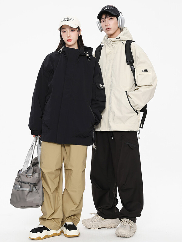 Nove zimske muške parke za 2023. korejske modne vjetrovke s kapuljačom, podstavljeni kaput, muške/ženske uniseks stilske deblje tople jakne