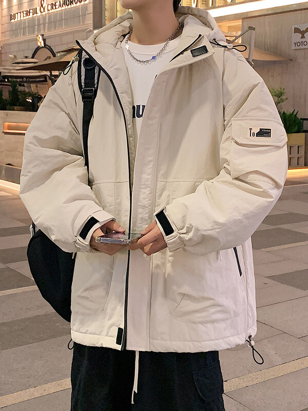 Nove zimske muške parke za 2023. korejske modne vjetrovke s kapuljačom, podstavljeni kaput, muške/ženske uniseks stilske deblje tople jakne