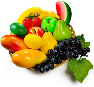 Mākslīgie augļi mājas dekorēšanai, viltotas zemenes, mango, banāni, ballīte, Ziemassvētki, modelis fotosesijai, 14 datori/komplekts