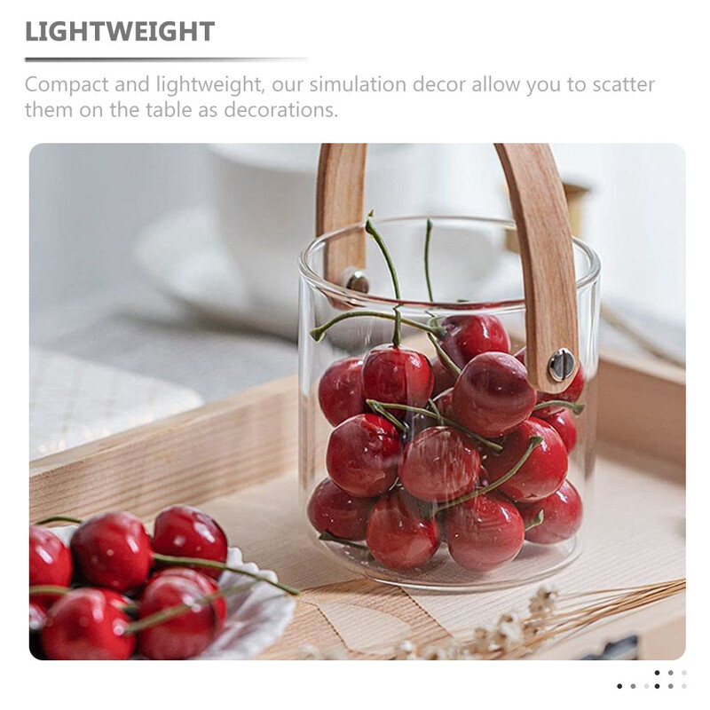 40 gab Ornamenti Kūka Pārtika Rotaļlietas Ķirši Ķirši Foto Rekvizīti Mājas Dekorācija Plastmasas Putas Viltus Mākslīgās