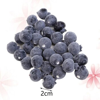 20 τμχ Υψηλής προσομοίωσης Blueberry Model Photo Props Ψεύτικα στολίδια φρούτων Τεχνητό φαγητό δύο μεγεθών Blueberry Fruit Shop Διακόσμηση μοντέλου