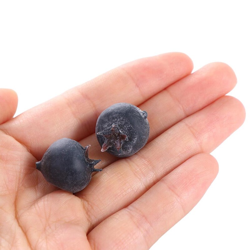 20 de bucăți de înaltă simulare de afine model de recuzită foto ornamente false fructe alimente artificiale două dimensiuni afine magazin de fructe model decor