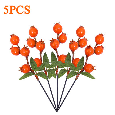 30/10/5gab. Simulēts mazs granātābols ar 4 galviņām mākslīgo augļu augu mājas dzīvojamās istabas dekorēšana Jaungada sarkanā pundurkociņa dekorācija