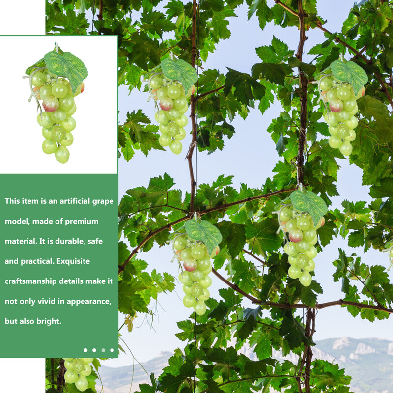 Eringogo kunstlikud viinamarjad Elutruud viinamarjakobarad Veinitehase sisekujundus Lehed võltsviljad rippuvad kaunistused Koduköök Pulmalaud