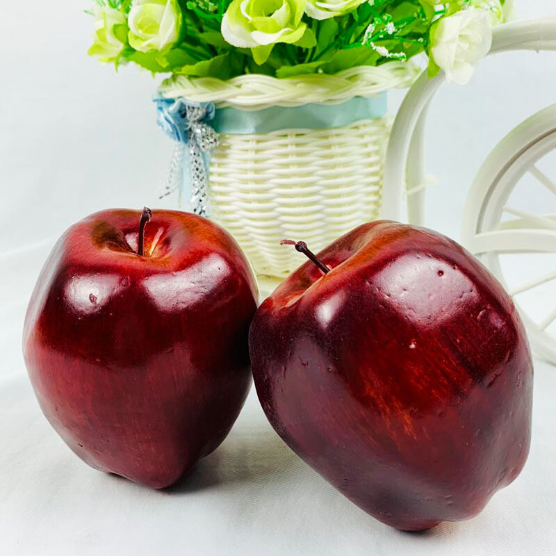 Fructe artificiale Măr fals Artizanat cu alimente Recuzită pentru fotografie pentru Crăciun, petrecere de Halloween, Decorare pentru casă Ornament cu fructe false