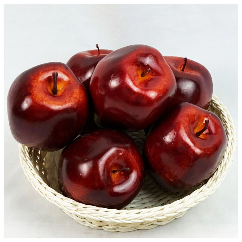 Fructe artificiale Măr fals Artizanat cu alimente Recuzită pentru fotografie pentru Crăciun, petrecere de Halloween, Decorare pentru casă Ornament cu fructe false