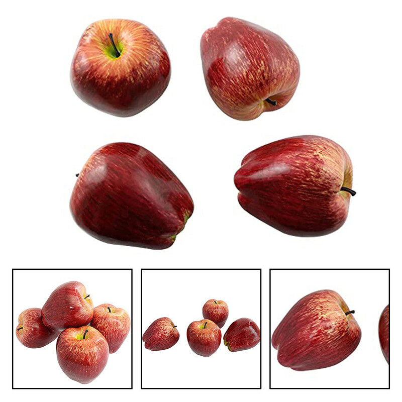 4gb mākslīgo augļu augstas simulācijas plastmasas mākslīgo garšīgo sarkano augļu modelis viltotu augļu šķīvju dekorēšana svētku rekvizīti