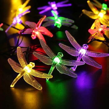 Solar String Light 8 Modes LED Λαμπτήρας κήπου Dragonfly Αδιάβροχα Φωτάκια Τοπίου Για Γάμος Εξωτερικής Χώρας στην αυλή Διακοσμήσεις εορτών