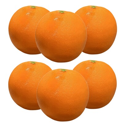 6 db, szimulációs narancsok, mesterséges narancs modellek, műgyümölcs lakberendezési tárgyak, éttermi gyümölcstálca dekorációs fotózás