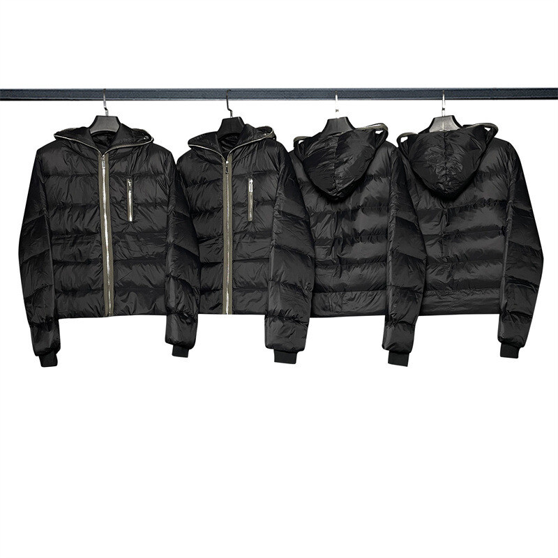 [BOMP] [bomp] Rudens Ro stiliaus ryklio galvos rūko laisva laisvalaikio „High Street Trend“ vyriška juoda pūkinė striukė su gobtuvu