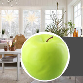 Dirbtinių vaisių obuolių putplasčio tikroviškas dekoras namams, parduotuvėms, vakarėliams atsparus blukimui, patvarus raudonas/žalias, 8*8 5 cm