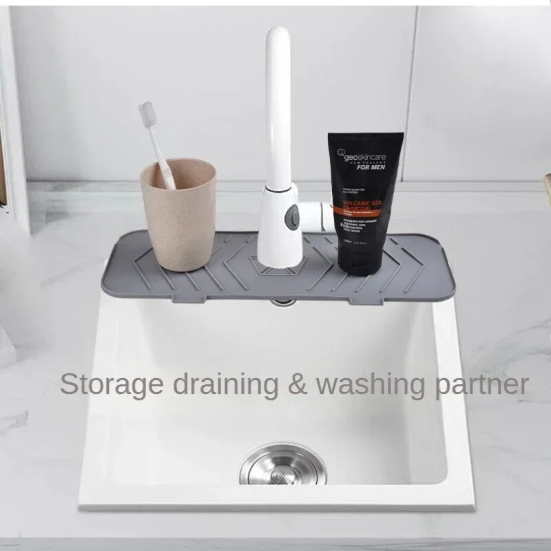 Mosogató fröccsenő párna munkalapvédő fürdőszobai szőnyeg Négyzet alakú szilikon csaptelep szőnyeg Vízfodrozódás konyhai csap vízgyűjtő szőnyeg