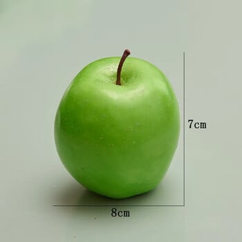 1 τμχ 7×8 cm Τεχνητά πράσινα μήλα Fake Fruit Ζωγραφική Μοντέλο Διακόσμηση σπιτιού Φωτογραφίας στηρίγματα Τεχνητό μήλο Πράσινο Φίδι Φρούτα