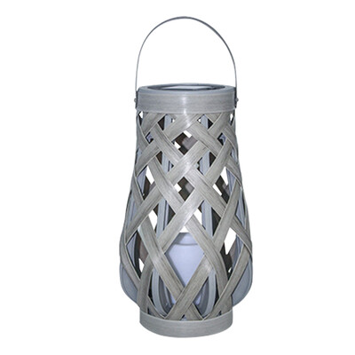 Rotangpalmas bambusa lampa IP44 ūdensizturīga ārpusē liela rotangpalmas saules gaisma ar saules enerģiju darbināma dekoratīva gaisma dārza iekšpagalma pagalma zālienam